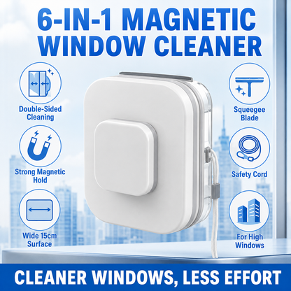 💥 -50% DI SCONTO – Pulitore magnetico 6‑in‑1 per vetri: doppia azione, sicurezza totale, risultato impeccabile al primo gesto – approfittane subito 🧲 🛒