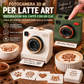 ☕🎄 Idea Regalo di Natale per Amanti del Caffè – Macchina per Latte Art 3D con Stencil | Divertente Coffee Art Maker ✨🎁