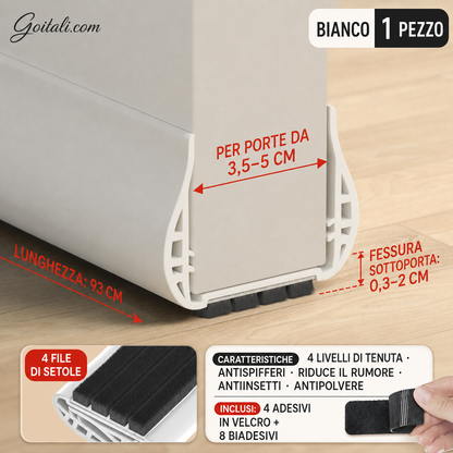 🚪🌬️ Guarnizione antispiffero per porte – Tagliabile e multiuso – Blocca spifferi, polvere, insetti e rumori con un solo prodotto! 🔇🛡️✨