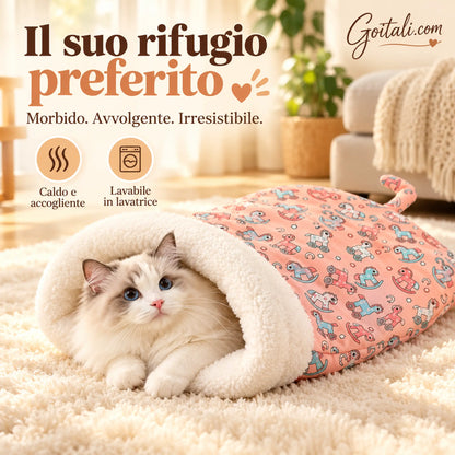 🐾 50% DI SCONTO ORA! 🔥 Cuccia Accogliente per Gatti e Cani - In Peluche e Lavabile in Lavatrice, Perfetta per il Comfort e il Calore del Tuo Animale ✨