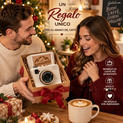 ☕🎄 Idea Regalo di Natale per Amanti del Caffè – Macchina per Latte Art 3D con Stencil | Divertente Coffee Art Maker ✨🎁