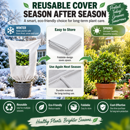 ⏳ Offerta a tempo limitato ⏰ Essenziale per il giardino d’inverno – Copertura antigelo per piante, traspirante e riutilizzabile per arbusti, piante in vaso e giovani alberi ❄️🌿