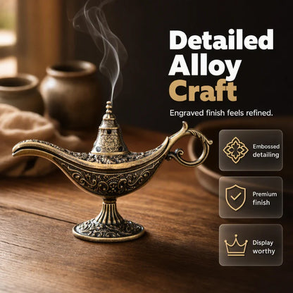 🪔🌟 Lampada del Genio stile Aladino – Design classico e affascinante per decorazioni e regali
