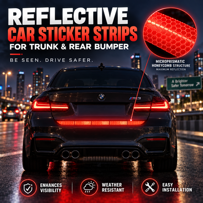 🚗 Goitali® Strisce Adesive Riflettenti per Auto – Per Bagagliaio e Paraurti Posteriore ✨