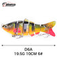 5 pezzi di esca da pesca subacquea realistica multi-giunto 🎣 – Aiuta a raddoppiare la pescata 🐟