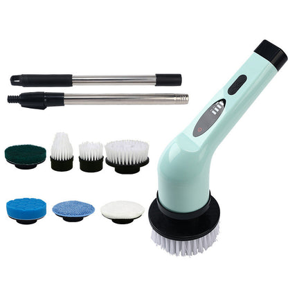 🧹 OFFERTA LAMPO – 50% DI SCONTO! ⚡ Spazzola elettrica 9-in-1 – testine intercambiabili, potente strofinamento, ricaricabile wireless e impermeabile 🧼💧