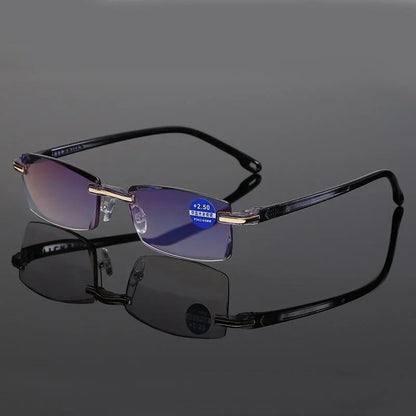 👓 Occhiali da Lettura a Doppio Uso ✨ - Lenti in Zaffiro | Protezione Luce Blu | Diottrie +1.00 a +4.00 | Nero & Marrone | 32% DI SCONTO