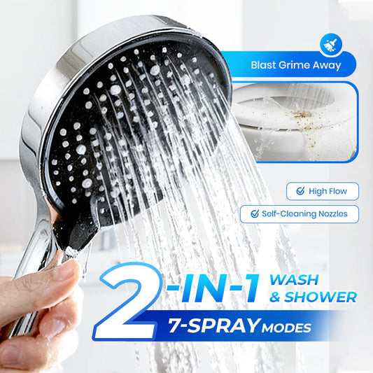 🚿✨ Soffione doccia a pioggia ad alta pressione – Angolo regolabile a 360°, ugelli facili da pulire e attacco universale per una doccia rinfrescante 💦