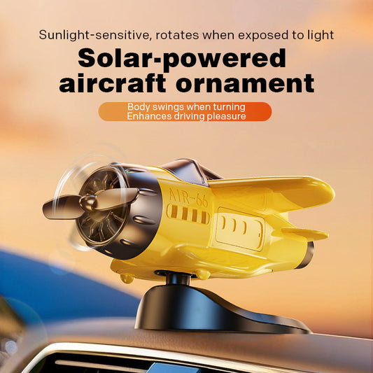 🔥 Decorazioni per auto a forma di aeroplano ad energia solare