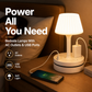 💡🔌 Lampada da Comodino con Prese AC e Porte USB – Luce e Ricarica in un Solo Accessorio! 📱✨