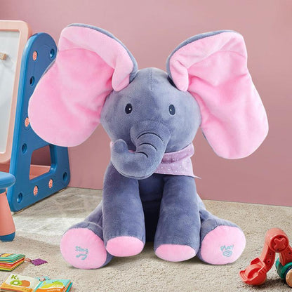 🐘🎶 PELUCHE ELEFANTE CHE CANTA E GIOCA A “PEEK-A-BOO”! 🎵 Interattivo, musicale e perfetto per stimolare la curiosità dei più piccoli – un regalo indimenticabile! 🧸✨