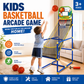 🏀⛹️ Gioco Arcade di Basket Indoor con 4 Palloni – Canestro per Bambini da Casa 🎯🏀 Perfetto per Sala Giochi & Feste, Sviluppa la Motricità, Telaio Indistruttibile, Pronto a Giocare!