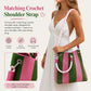 🏆👜🌴 Secchiello a righe in stile bohémien, lavorato a maglia – Borsa a tracolla artigianale perfetta per l'estate e la spiaggia 🧶☀️🏖️