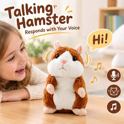 🐹Goitali® Peluche Criceto Parlante – Ripete le Tue Parole, Scuote la Testa, Divertente per Tutti ✨