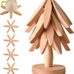 🎨 Set di sottopentole in legno – design a forma di albero, 4 pezzi + supporto. Praticità ed eleganza per la tua tavola! 🍽️
