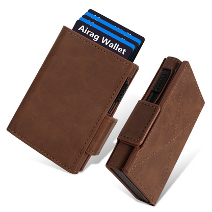 💼 OFFERTA LIMITATA -50%! ✨ Portafoglio slim da uomo – protezione RFID, supporto per AirTag ✨