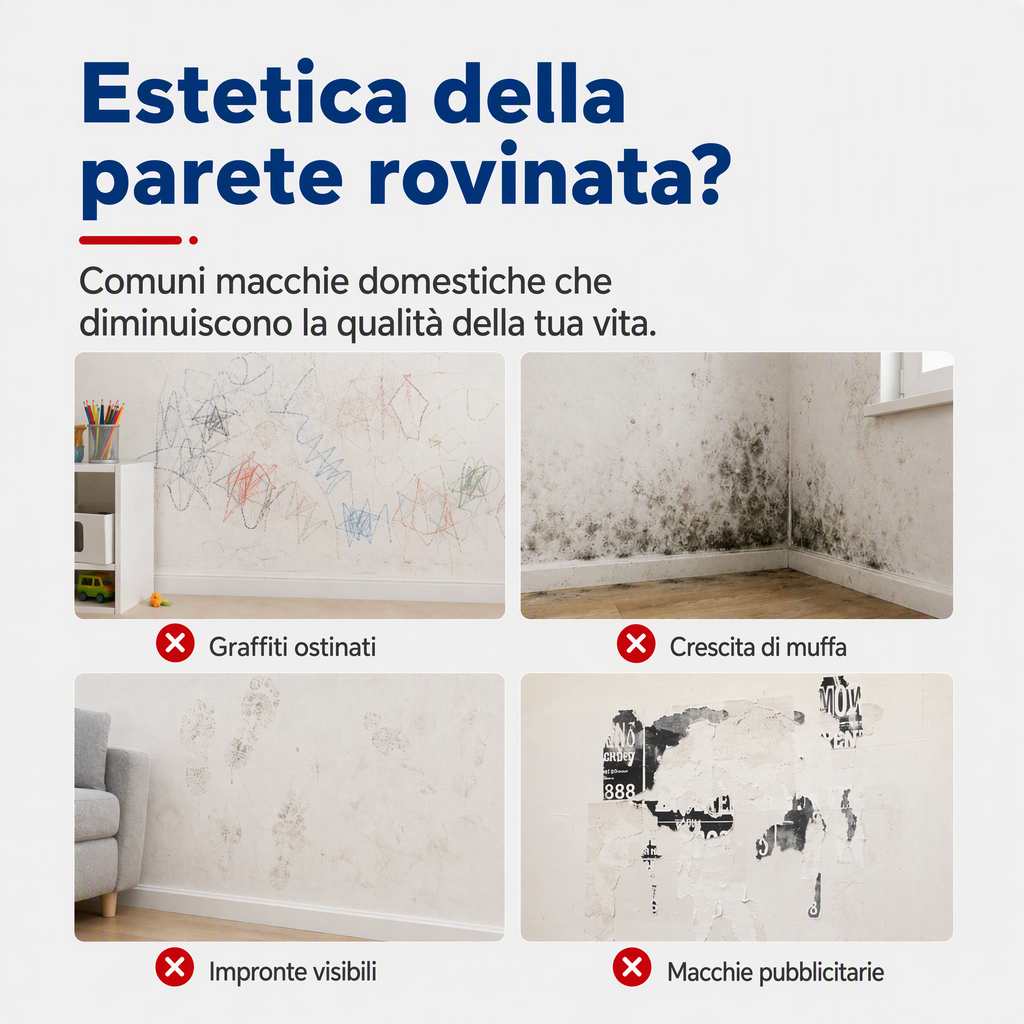 🧱🖌️✨Pasta Riparatrice Impermeabile per Pareti con Piccolo Rullo Integrato
