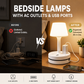 💡🔌 Lampada da Comodino con Prese AC e Porte USB – Luce e Ricarica in un Solo Accessorio! 📱✨