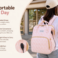 🎒 Goitali® Zaino Fasciatoio 4 in 1 da 25L – con Area Cambio Pieghevole, Tasche Termiche, Porta USB e Ganci Passeggino