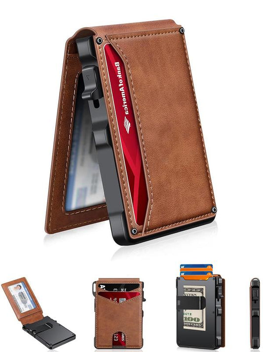 💼 OFFERTA LIMITATA -50%! ✨ Portafoglio slim da uomo – protezione RFID, supporto per AirTag ✨