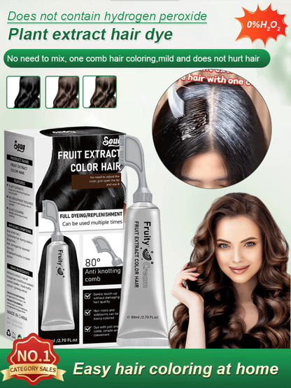 🔥 Offerta calda 2026 – Pettine colorante all'essenza di frutta 🍎🍊✨💇‍♀️