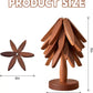 🎨 Set di sottopentole in legno – design a forma di albero, 4 pezzi + supporto. Praticità ed eleganza per la tua tavola! 🍽️