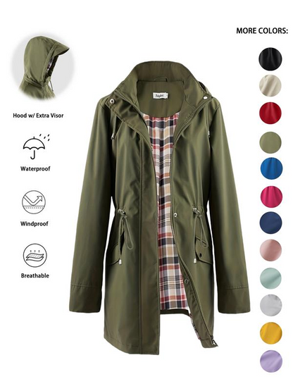 🔥 Prezzo Speciale di Questa Settimana: £22.99!! 🧥💦 Giacca da donna chic, leggera e impermeabile 🍃 - Scatena stile e durata in qualsiasi tempesta!