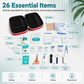 🏥🆘 Kit di pronto soccorso: trousse d'emergenza portatile per la casa — con tutti gli accessori | Set da 26 pezzi 🩹💊