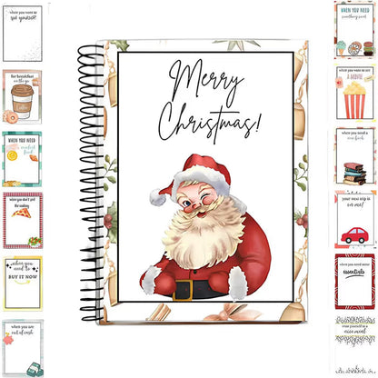 🎁 70% DI SCONTO! Libro Portacarte Regalo di Natale – Rilegatura a Spirale, Fai da Te – Regali Personalizzati per Famiglia e Amici 🎅✨