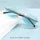 💎👓 Occhiali da sole e da lettura in zaffiro ad alta durezza, anti-luce blu, per lontano e vicino 😎🔵