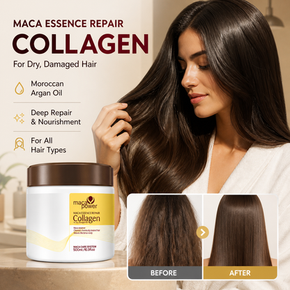 🔥COMPRA DI PIÙ, RISPARMIA DI PIÙ!🔥 Trattamento per Capelli al Collagene – Riparazione Profonda Condizionante, Maschera Essenza con Olio di Argan e Collagene per Capelli Secchi e Danneggiati, Tutti i Tipi di Capelli