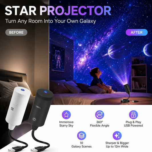 Proiettore di stelle HD plug-and-play 🥳 Oltre 50.000 utenti soddisfatti