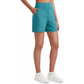 Pantaloncini Bermuda sportivi a vita alta da donna con tasche – Per corsa, yoga, abbigliamento casual estivo (Spedizione gratuita con acquisto di 2)