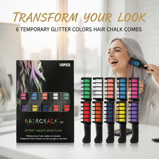 🎨 Pettine di gesso per tinture temporanee per capelli – colore istantaneo e divertente! 💇‍♀️✨🌈