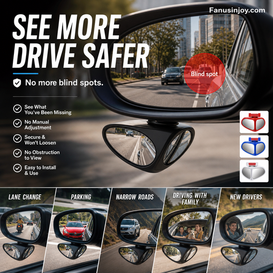 🚗👀 Visione Panoramica a 360° – Specchietto Parcheggio a Doppio Lato HD e Impermeabile per una Sicurezza Totale