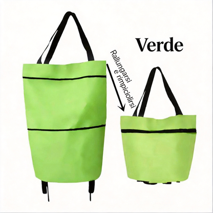 🛒🧳 Carrello pieghevole 2 in 1 – trasporto facile, compatto e versatile! 📦✨
