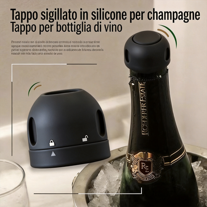 🥂✨ Guarnizione in silicone per vino e champagne – Sigilla, conserva e mantiene la freschezza! 🔒🍾