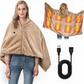 🔥🧶 Scialle Elettrico Riscaldato USB – Poncho Coperta Indossabile con 3 Livelli di Calore, Lavabile in Lavatrice ✨