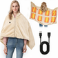 🔥🧶 Scialle Elettrico Riscaldato USB – Poncho Coperta Indossabile con 3 Livelli di Calore, Lavabile in Lavatrice ✨