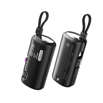 💨🔋 Power Bank 22.5W con Cavi Incorporati – Ricarica Rapida, Cavi Sempre a Portata di Mano! Perfetto per Viaggi e Ufficio! 🌍📱