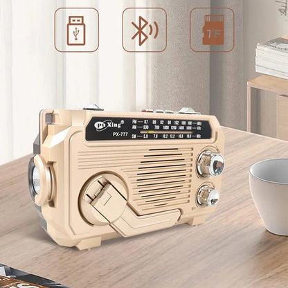 📻 Goitali® Radio Solare Vintage a Manovella con Torcia e Bluetooth – Perfetta per Emergenze e Campeggio ✨