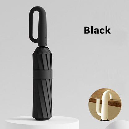🔥 50% DI SCONTO! 💥 Acquista 2 e risparmi il 5% | Ombrello con anello di sicurezza riflettente e fibbia 🌂✨