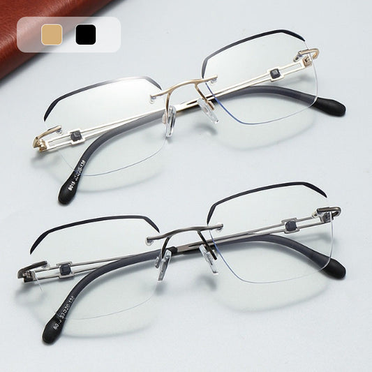 🔥 50% DI SCONTO 🔍 Occhiali senza montatura con filtro luce blu | Tecnologia avanzata di filtraggio della luce blu · 👓 Design elegante senza montatura · Perfetti sia per l’uso quotidiano che per l’ambito professionale
