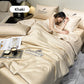 Set da letto estivo in seta ghiacciata, quattro pezzi🛏️
