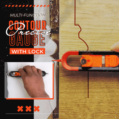 🔥📐 Righello radente per contorni irregolari – Misurazioni precise e blocco di sicurezza! 🔒✨
