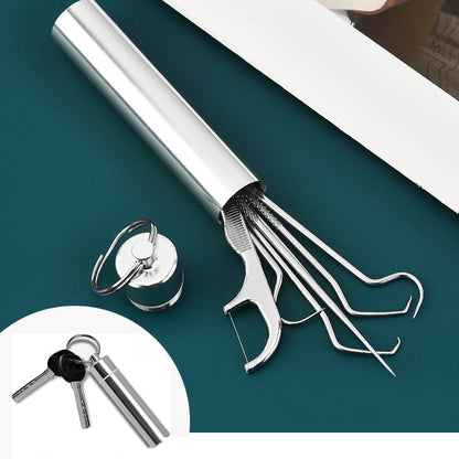 🦷 Goitali® Set di Stuzzicadenti Riutilizzabili in Acciaio Inox – Igienici e Durevoli ✨