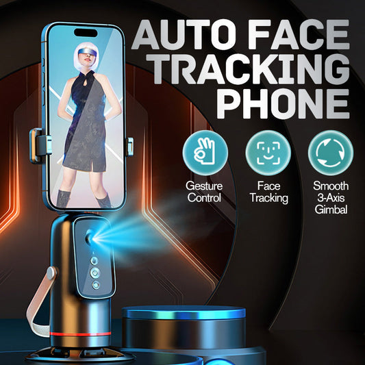 📱📱 50% DI SCONTO! 🤖 Supporto per telefono con tracciamento automatico del viso e controllo gestuale – Perfetto per vlogging, live streaming e video a mani libere 🎥