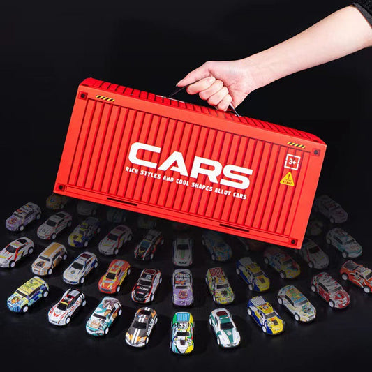 🎁 Set da 48 mini macchine pull-back con garage incorporato