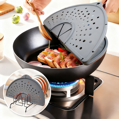 🍲🛡️ Coperchio pieghevole in silicone per pentole – resistente agli schizzi e alle fuoriuscite di liquidi ✨