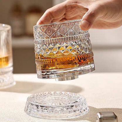 🥛💎Offerta speciale di Capodanno: sconto del 56%✨🔥Bicchiere da whisky girevole a 360°